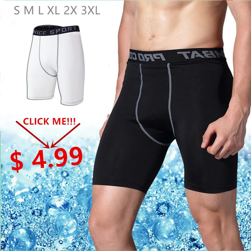 Mens Compression Shorts 2XL 3XL 90KG Male Fitness Casual Short Wear Under Base Layer Skinny Men Gym Sports Elastic White Legging best men's casual shorts