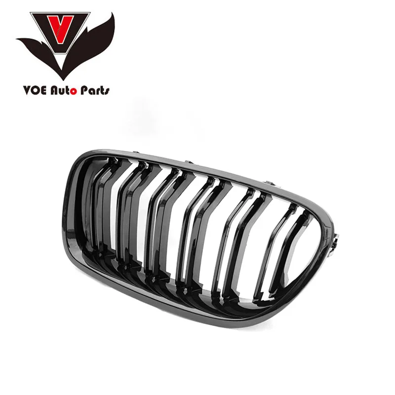 cheap 2010 2017 F10 2 Line ABS Plastic Gloss Black M5 Style Front Racing Grill Grille for BMW 5 Series F10 amp;F10 M5