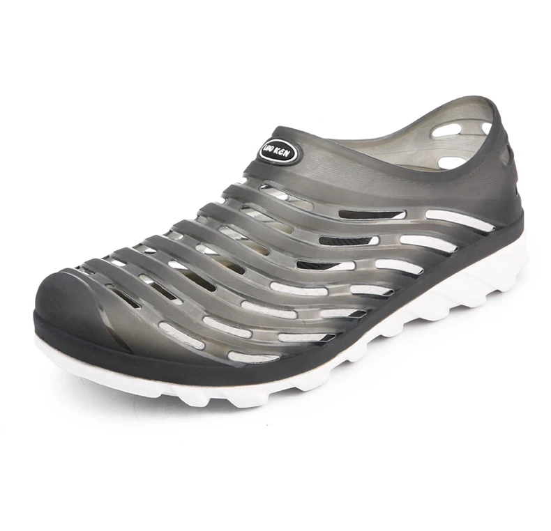 Big Size 40-45 Croc Men Black Garden Street Style Trending Aqua Clogs Hot Band Sandalias Summer Slides Beach Shoes (14)