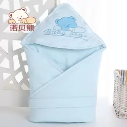 2018 Новое поступление милый медведь 3 цвета хлопок 90 см * 90 см зима осень 0-12 месяцев для новорожденных теплые одеяло для детей Бесплатная