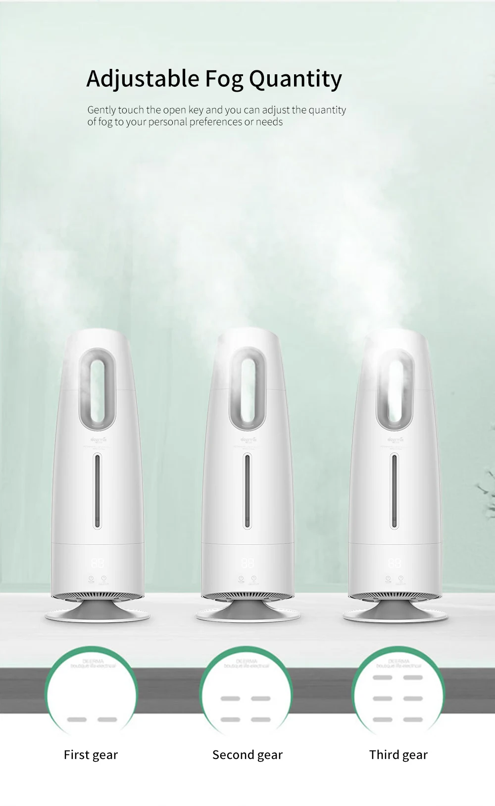 Xiaomi Home Deerma увлажнитель воздуха Арома диффузор тумана сенсорный экран 4L масляный диффузор очистка воздуха кондиционер бытовой