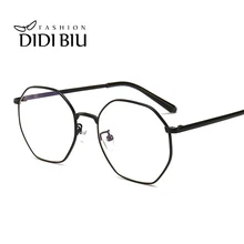 Винтажные полигональные очки компьютерные анти голубой луч тонкие металлические очки Оптическая оправа для очков при близорукости Трендовое украшение люнет WN1141