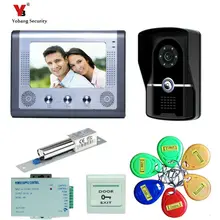 Yobang Security 7 LCD Color Screen Video Door Phone Intercom System + 700TVL HD RFID Reader Door bell Camera