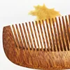Exquisite Gold Ebony Wooden Comb the whole wood Fine Tooth Comb Crescent comb Massage Combs ► Photo 3/3