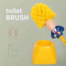 Пластиковый Забавный набор туалетных щеток Дональд Трамп, чистящие щетки для туалета, держатель для туалетной щетки, подставка для ванной комнаты
