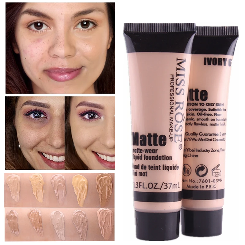

Face Foundation Cream Makeup Moisturizer Waterproof Make Up Base Liquid Matte Concealer Professional Full Cover Foundation