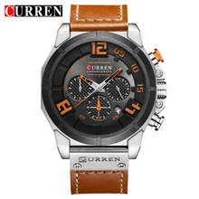 CURREN 2019 Top Brand Chronograph Quartz Watches Men Hour Date Men Sport Leather Wrist Watch Male Gift For Man Time Clock casual men s watch fashion male quartz clock black business leather watchband water resistant man wrist watch precise time hour