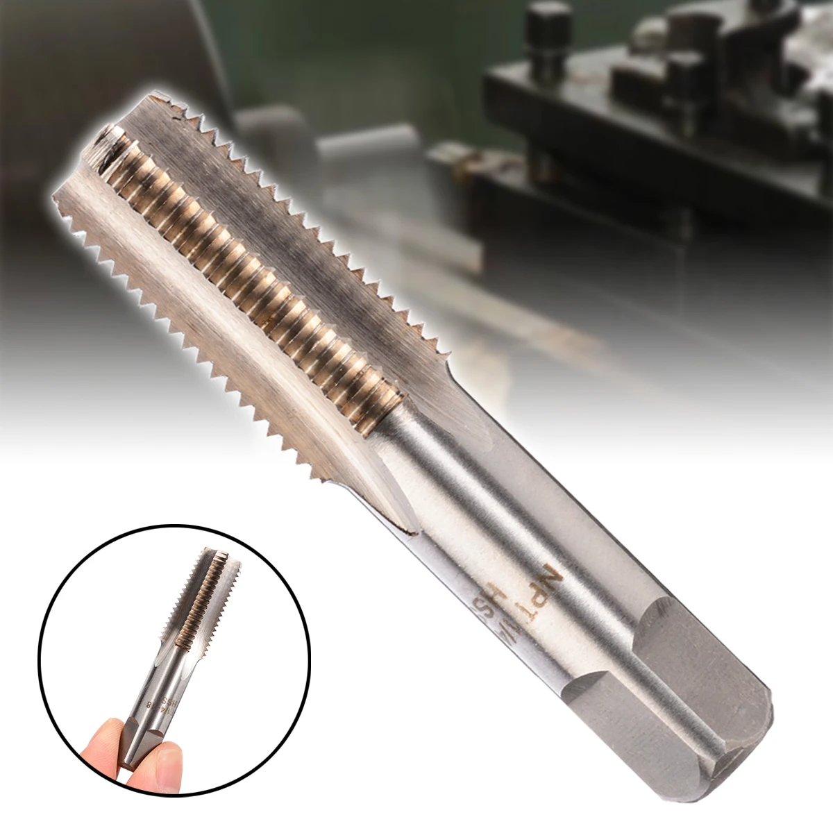 1X HSS Screw Threaded Tap Hand Tools 1/4" - 18 NPT Model High Speed Steel Taper Pipe Tap Metal Screw Thread Cutting Tool