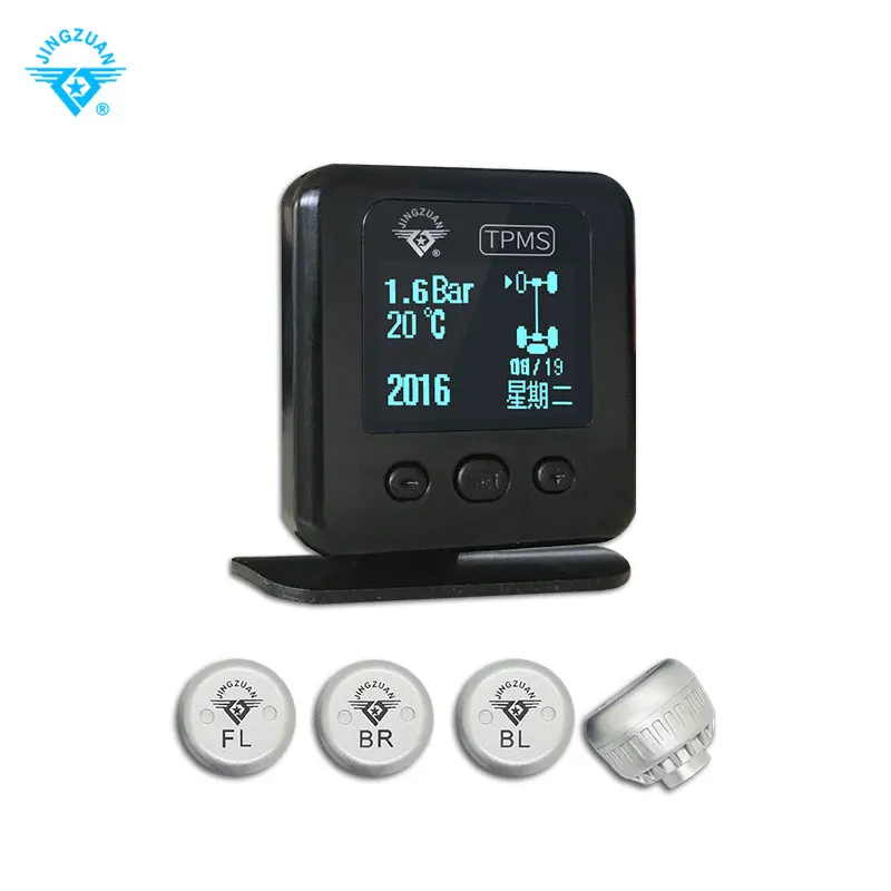 JINGZUAN 2017 новейший дизайн TPMS автомобильная система мониторинга давления в шинах OLED