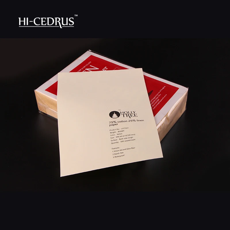 100 pcs ,85g 75 cotton 25 linen paper, A4 size (216*279mm) ,ivory