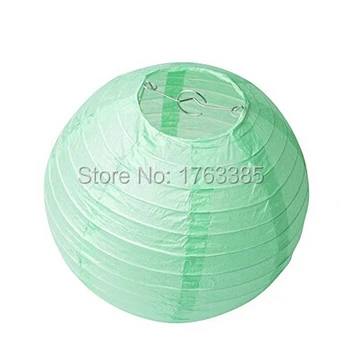 

12 x 12" Mint Round Paper Lantern Lamp shade for Wedding Birthday Christening Baby Shower Party Hanging Decoration