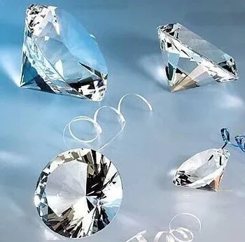 

100pcs/lot 40mm Crystal Diamond Paperweight Customize K9 Crystal Wedding Decoration Paperweight Gifts