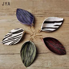 

JYA Leather Earrings for Women Water Drop Leaf Dangle Earrings Fashion Jewelry Multicolor Autumn Winter Pendant Ear Drops 2018