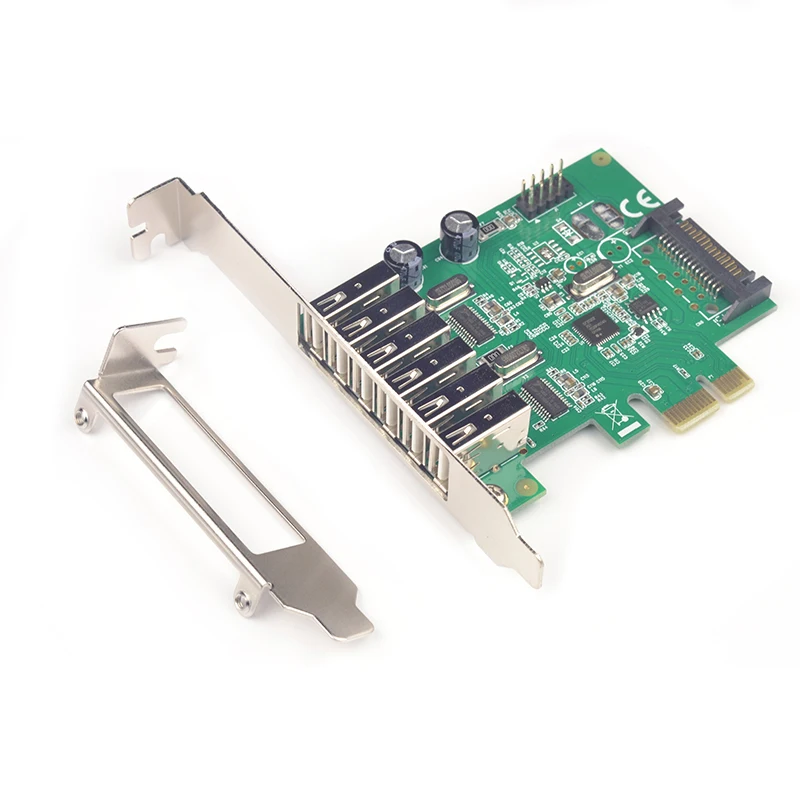 

6 Ports USB 2.0 PCIE PCI-e HUB expansion Card PCI-Express card PCI-e 1x USB 2.0 USB2.0 to PCIe express PCI e adapter