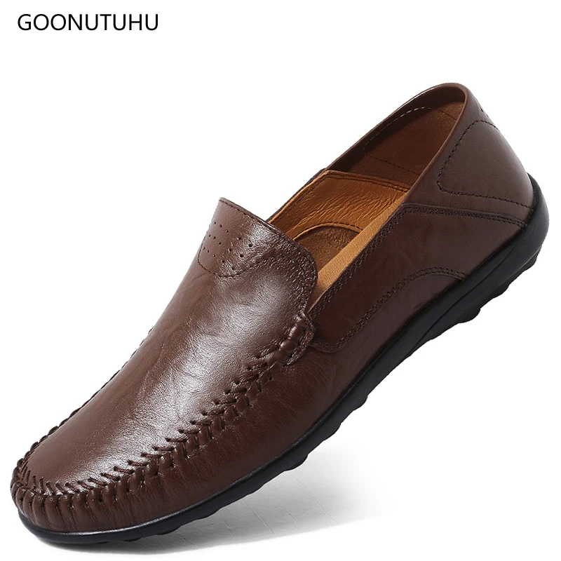 Nouveau Slip Homme Brown 2018 Mocassins dark dark Chaussures Plate Cuir Four Mode Hollow red 46 Season forme Automne red Hollow Casual Chaussure Season Taille De 38 Black En on Véritable Season Respirant black Pour Hollow Hommes HD2W9IEY