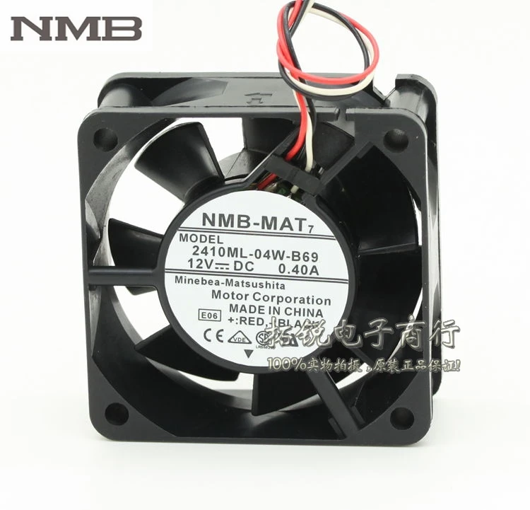 Для NMB 6025S 2410ML 04W B69 60 мм 6 см DC 12V 0.4A сервер инвертор Вентилятор охлаждения|cooling fan|12v dc