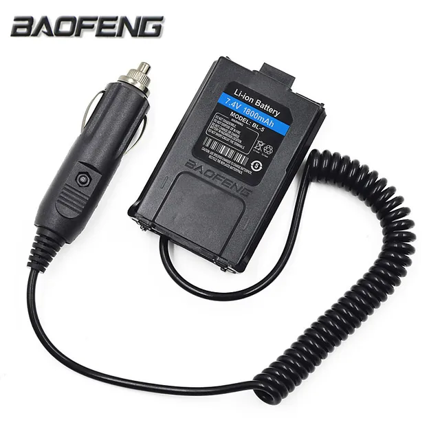 12v Baofeng Uv 5r Car Charger Battery Eliminator Adapter For 12v Baofeng Uv 5r Car Charger Battery Eliminator Adapter For Portable Radio 5re Plus 5ra Walkie Talkie Accessories