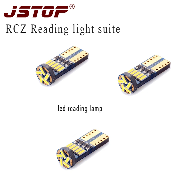 

JSTOP 3pcs/set RCZ W5W T10 led bulbs Lights car canbus auto 4014SMD 12VAC 6000k LED Light white lamp