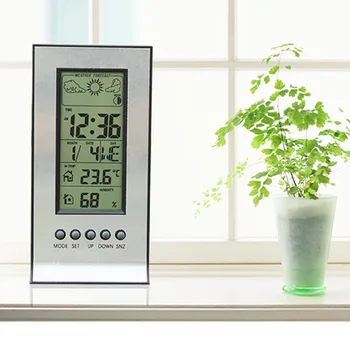 

1PC Wireless Weather Station with Wireless Sensors Meter Station Thermometer Hygrometer Alarm Clock Calendar Temperature Records