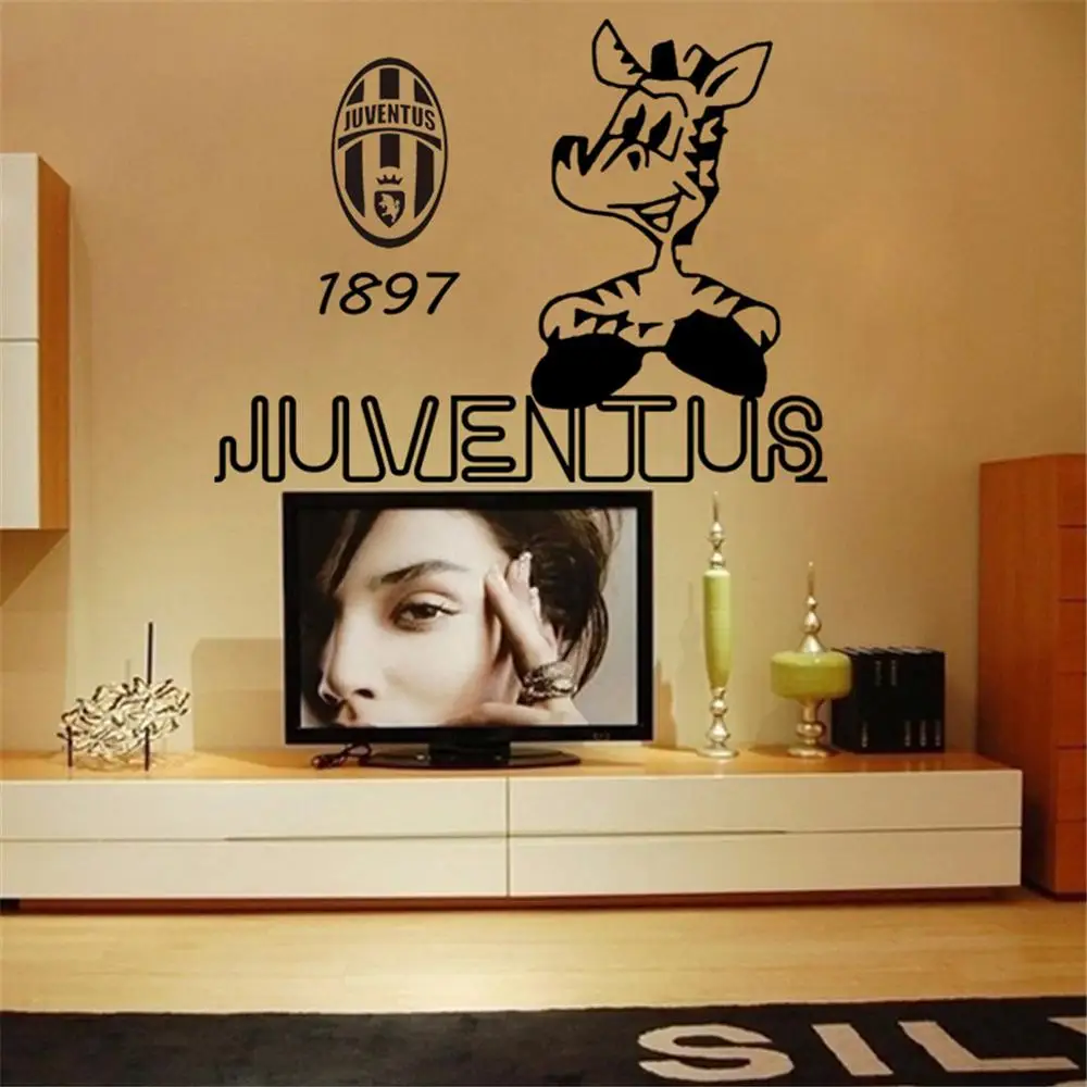 Juventus Football Kreatif Stiker Dinding Kamar Tidur Dekorasi Stiker Juventus Football Kreatif Stiker Dinding Kamar Tidur Dekorasi Stiker