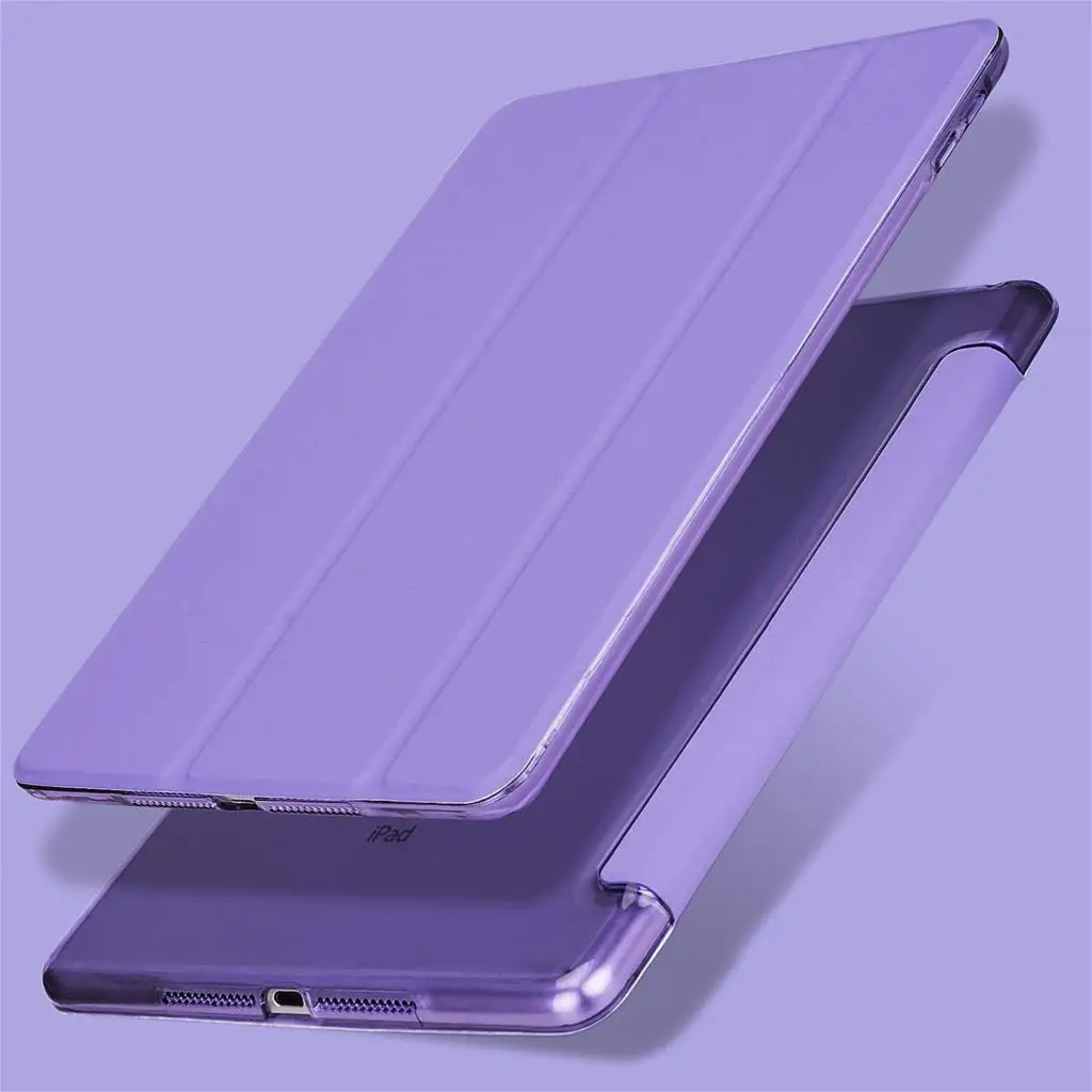 Для Apple iPad Mini 4 3 2 1 чехол, GOOJODOQ тонкий из искусственной кожи полупрозрачный ПК Жесткий Чехол для iPad Mini 4 чехол Авто Режим сна
