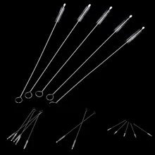 5 шт./компл. 17 см Детские щетки для бутылочек Стекло трубка спираль мягкие волосы чистящие щетки для соломы инструменты