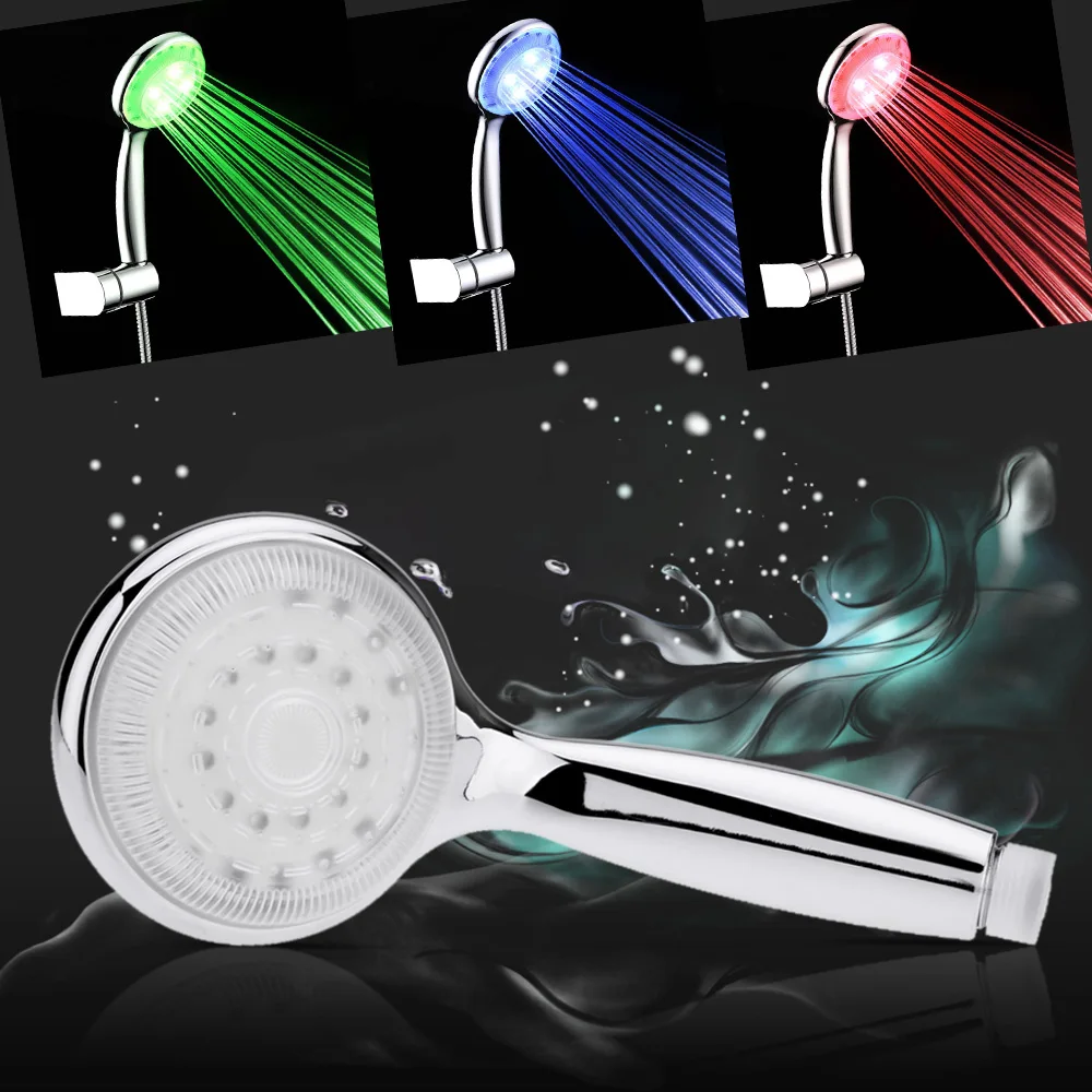 Automatic LED Light Shower Head Handheld Bath Sprinkler for Bathroom