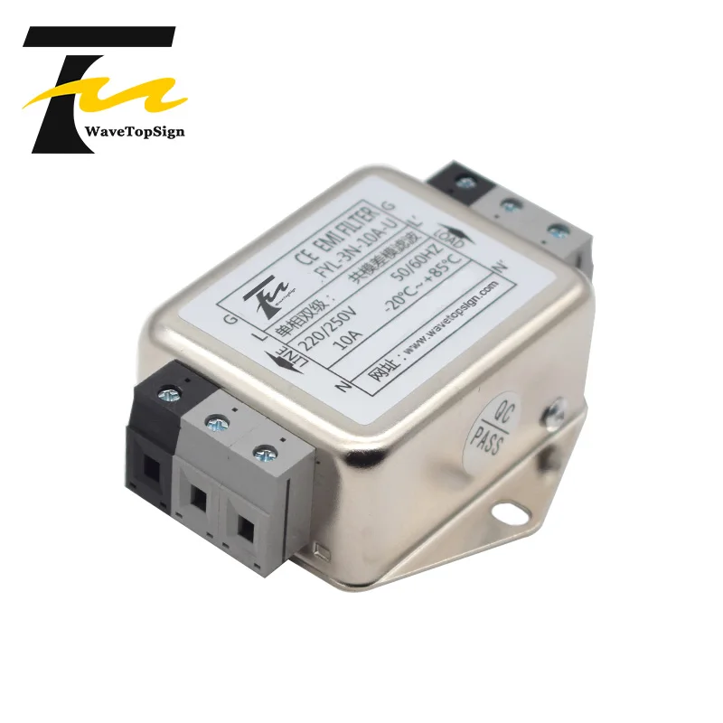 WaveTopSign тип клеммы Emi фильтр FYL 3N 10A U 20A тока напряжение 220В/250В| |