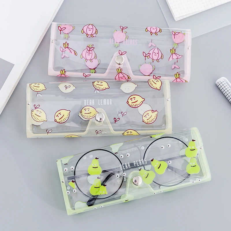 

Cartoon Travel Women Transparent PVC Eye Glasses Box Bag Case Glass Spectacle Storage Protection Carry Box Eyewear Accessoires