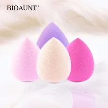 BIOAUNT, 5 цветов, высокое качество, основа для лица, мини-спонж, пудра, пуховка в форме капли, косметическая пуховка, умные, для женщин, красота, инструменты для макияжа