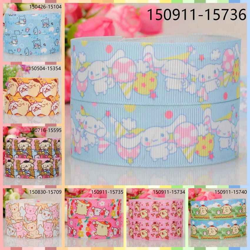 

10yards -different sizes -lively Japanese cartoon dog ribbon printed Grosgrain ribbon