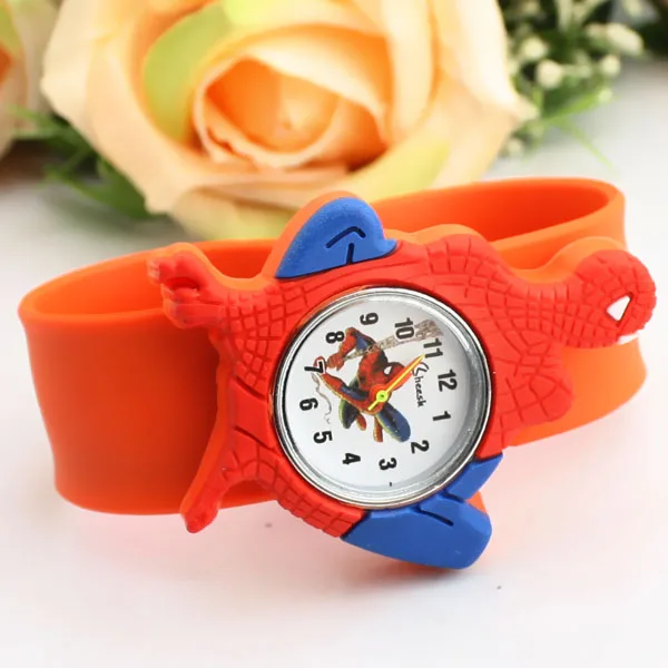 Часы с героями мультфильмов, модные детские спортивные силиконовые часы для мальчиков и студентов, аналоговые наручные часы - Цвет: Red