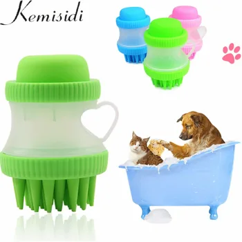 Kemiidi chien douche pulvérisateurs baignoire brosse animal toilettage outil de nettoyage chien chat nettoyage bain brosse Massage douche peigne lavage