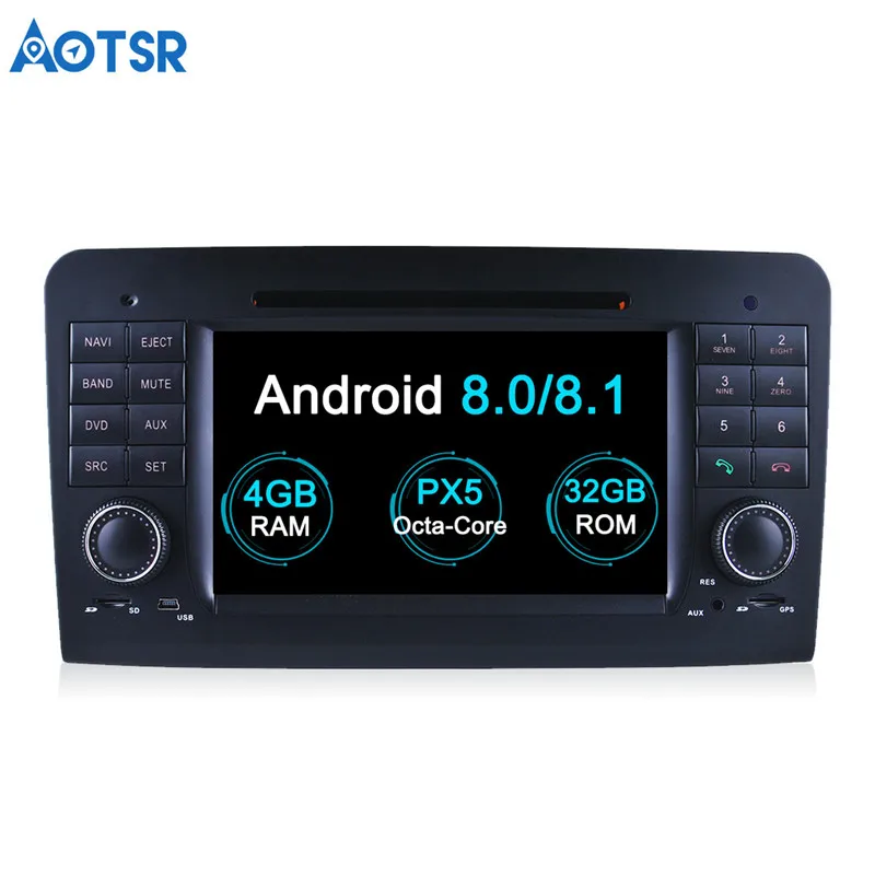 Sale Aotsr Android 8.0 Car DVD player GPS Navigation Headunit For Mercedes Benz ML W164 GL X164 (2004-2012)  2 din radio media 1