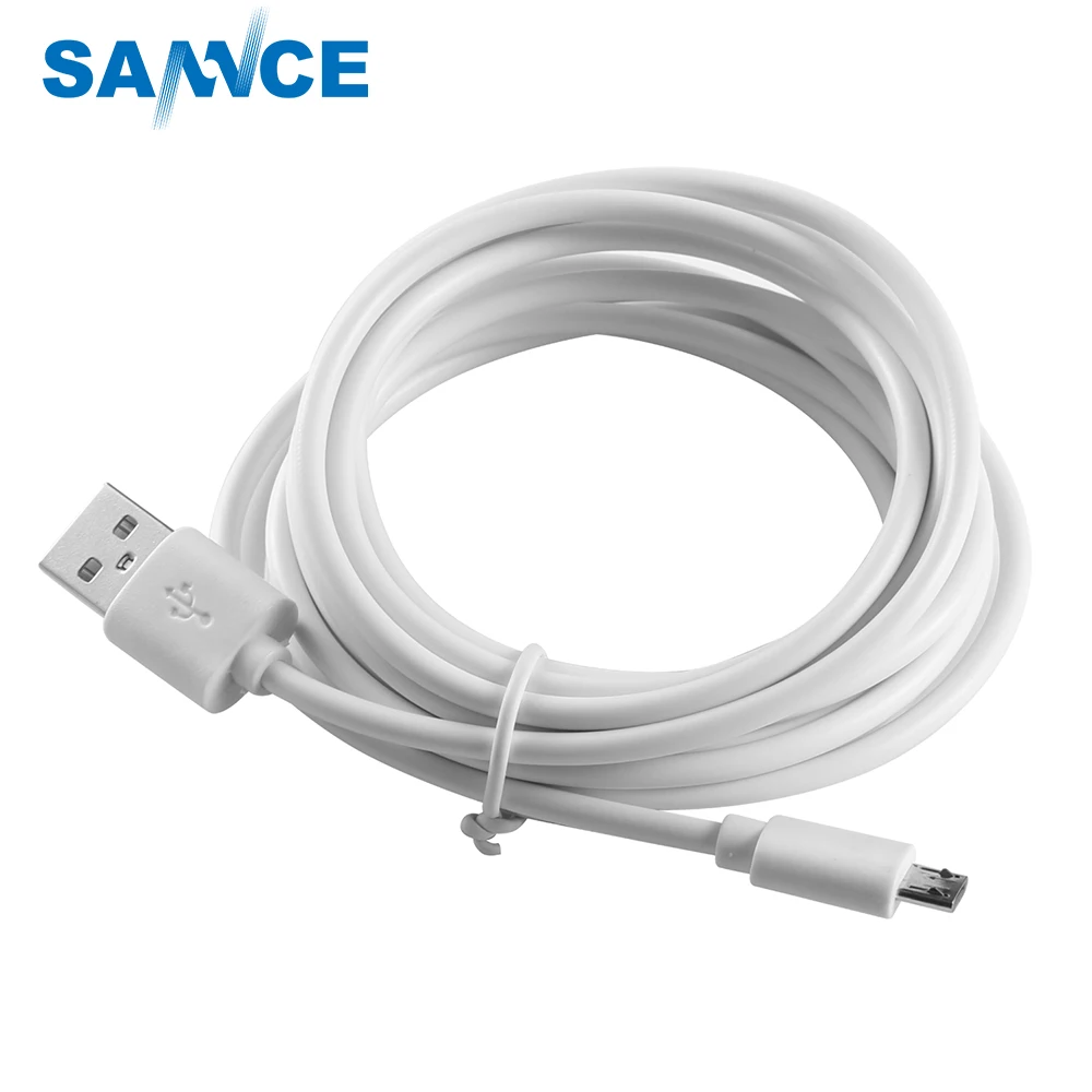 SANNCE высокое качество 3 м 10 футов USB кабель питания и разъемы к микро для DC 5 В смарт