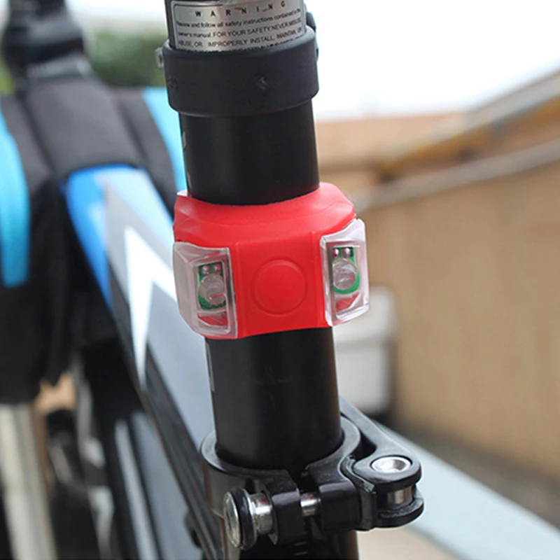 Excellent Bicycle Waterproof Double LED Taillight Outdoor Night Riding MTB Bicycle Safety Warning Light Night Riding Warning Light TSLM1 9