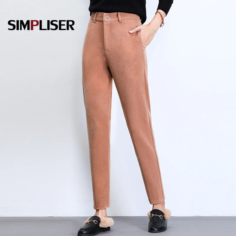 Высокое качество Для женщин зимние плотные штаны нейлон теплые длинные брюки женские брюки карандаш плюс Размеры 4XL дамы шаровары черный 2018