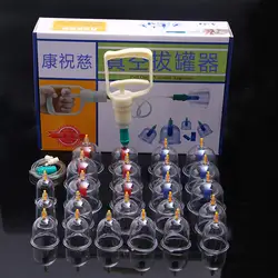24 чашки/набор вакуумные банки для массажа китайский медицинские банки наборы для ухода за кожей устройства Массажер здоровья мониторы