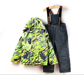 Детский зимний ветрозащитный комплект хорошего качества; Детское пальто; куртка; комбинезон; теплый костюм для мальчиков; комплект одежды; DT0164 - Цвет: as photo