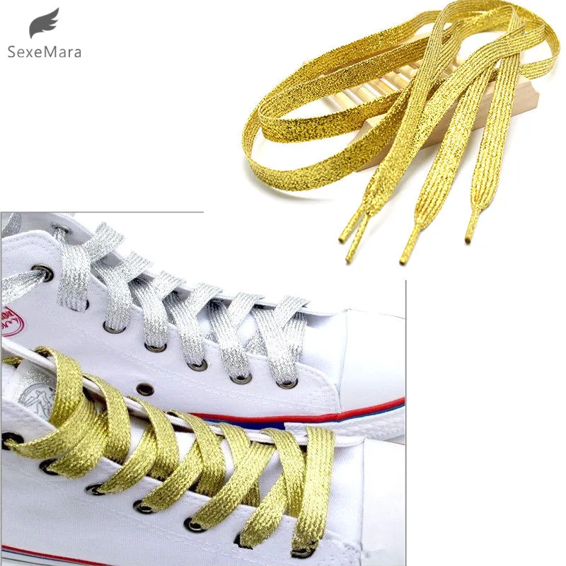 lacets plats paillettes