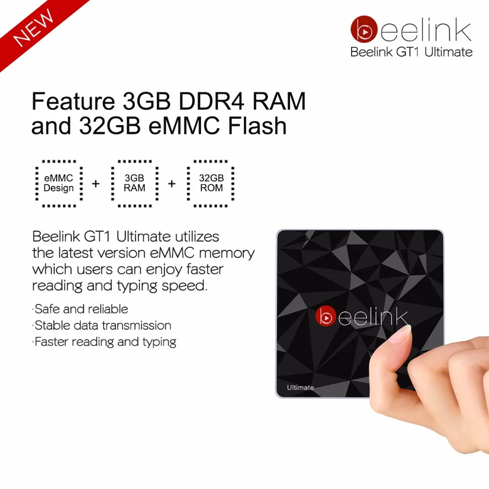 Новейшая ТВ-приставка Beelink GT1 Ultimate 3g 32G Amlogic S912 cpu Android 6,0 медиаплеер GT1 Ultimate 5G Wifi смарт-ТВ приставка PK X92 X96