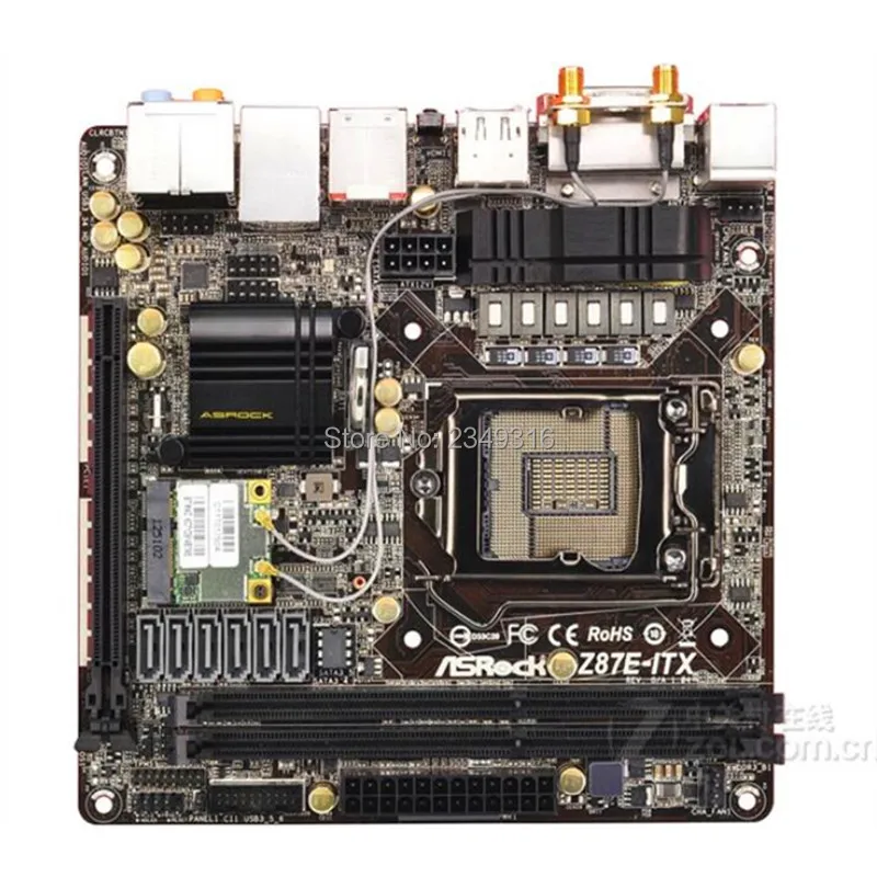 

MINI-ITX ITX HTPC Used original slot LGA1150 Z87 motherboard for ASRock Z87E-ITX desktop board USB3.0 SATA3 DDR3