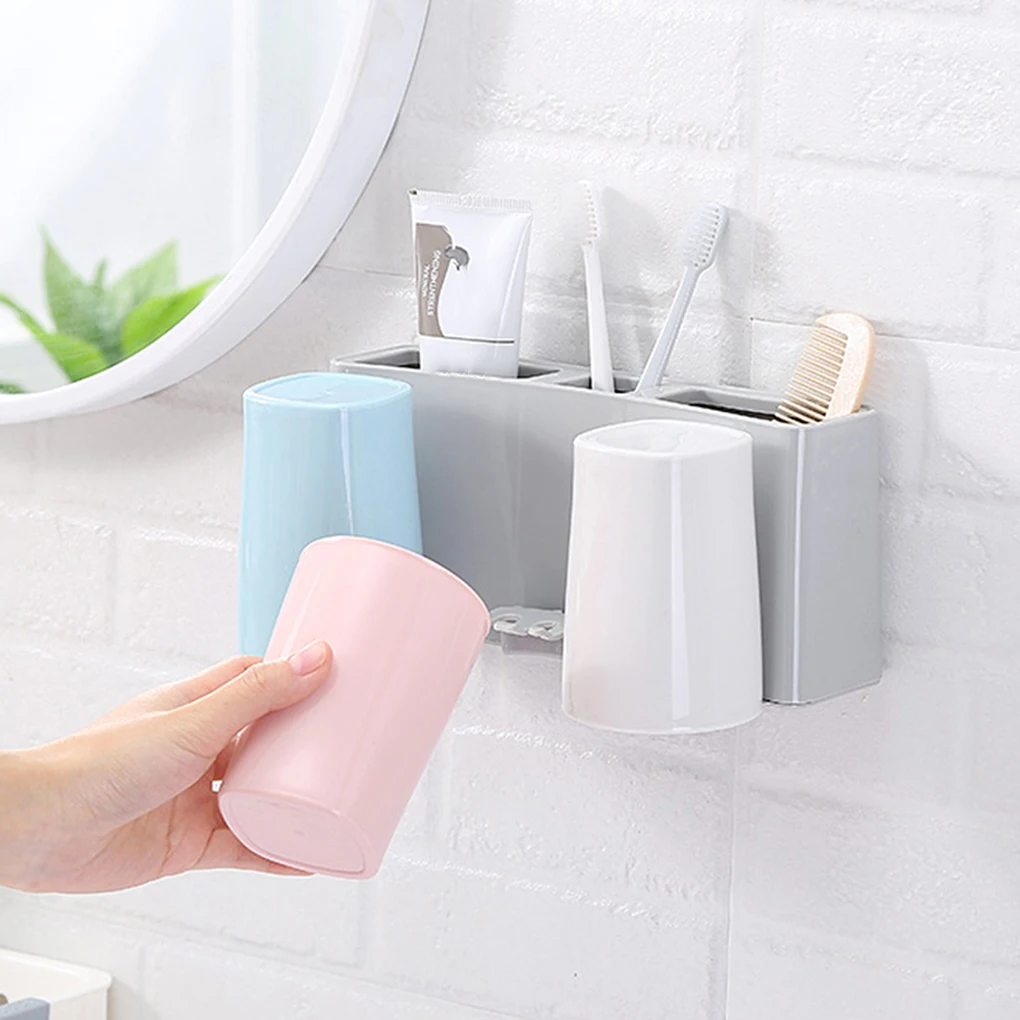 Home Automatic Toothpaste Dispenser Toothbrush Holder Bathroom products Wall Mount Rack Bath set Toothpaste Squeezers