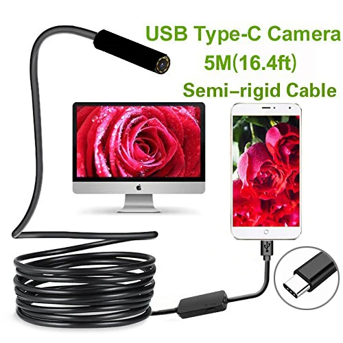 

Type-c Android USB Endoscope Camera 7MM Hard Cable PC Android Phone Endoscope Pipe Type C Endoscope Inspection Mini Camera