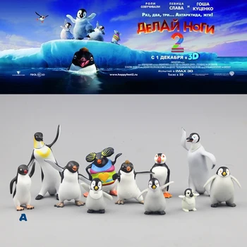 

Free shipping Happy Feet Mumble emperor penguin Toy model doll doll 9 a full set of penguins Erik Ramon