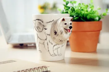

Madden! Creative 3D Stereoscopic Hand-Painted Ceramic Animal Cup Dog Models, Cups, Mugs, Couple Models, Chinese Kung Fu Tea.