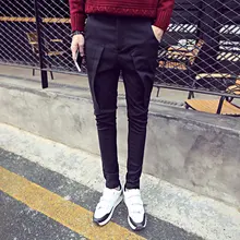 27-44 Для мужчин одежда GD стилист моды в стиле хип-хоп Повседневная штаны-шаровары Большие размеры костюмы