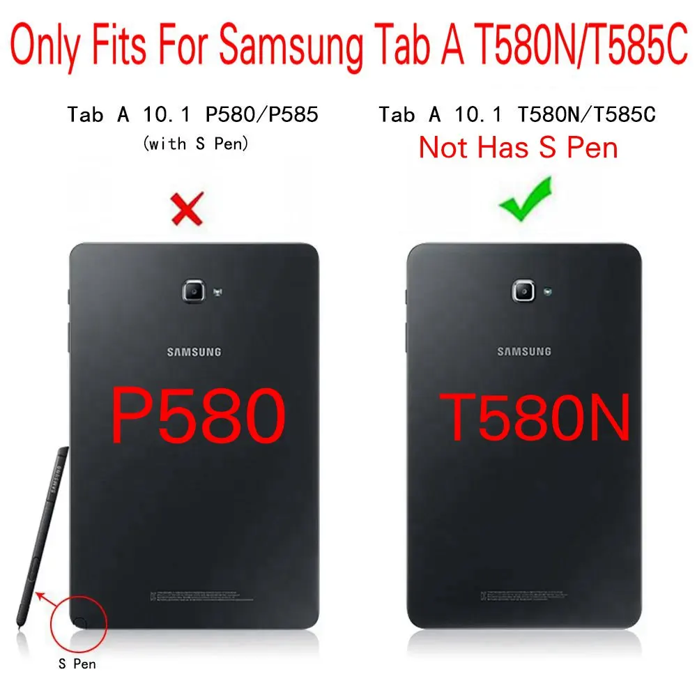 Тонкий складной флип чехол для Samsung Galaxy Tab A A6 10 1 2016 T585 T580 SM T580N|Чехлы планшетов и
