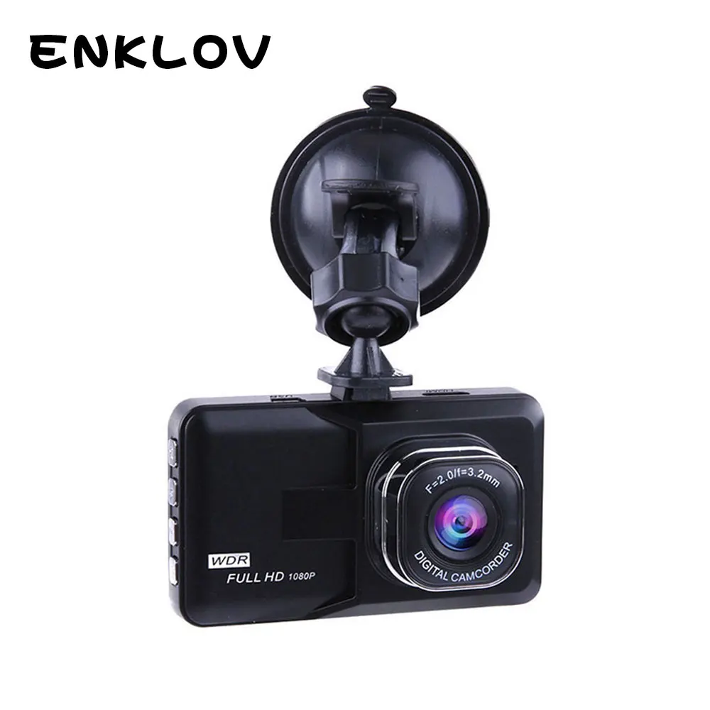 

ENKLOV Car recorder Full HD 1080P Dash Cam Clear Night Vision Car Camera Loop Recorder English/Russian Menual 120 Wide-angle