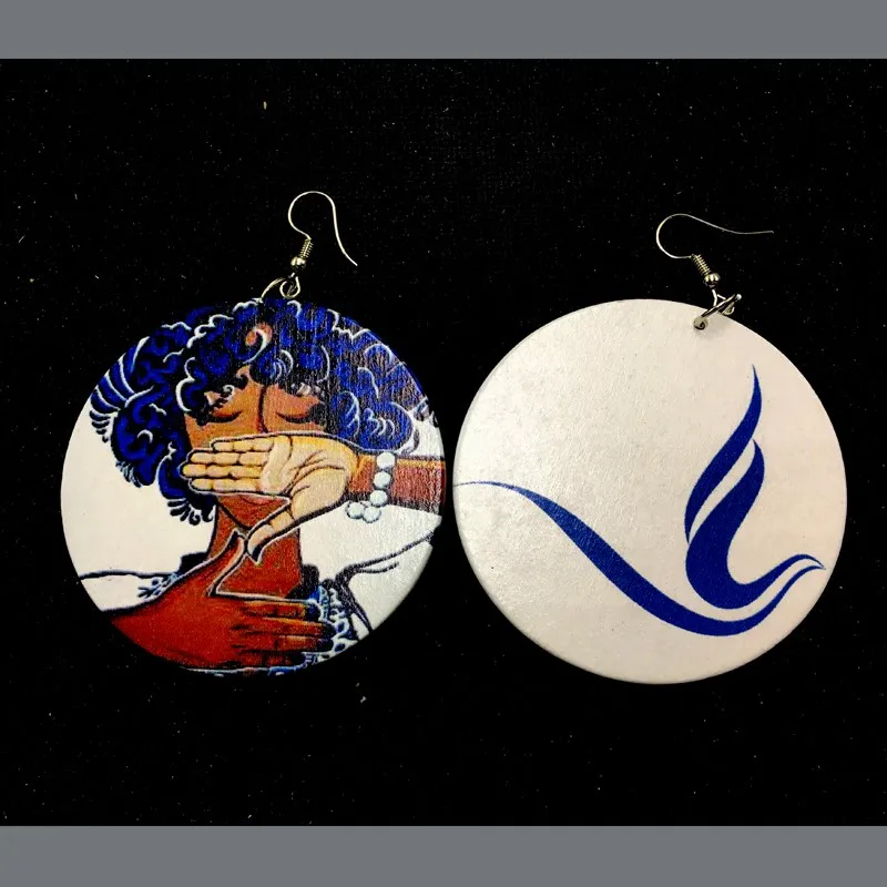 Zeta phi Beta деревянные серьги можно смешивать 3 вида конструкций|earrings|earrings c*c |